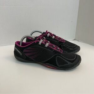 Merrell Pace Glove Barefoot Shoes Vibram Sneaker Trail Running Black Fuchsia